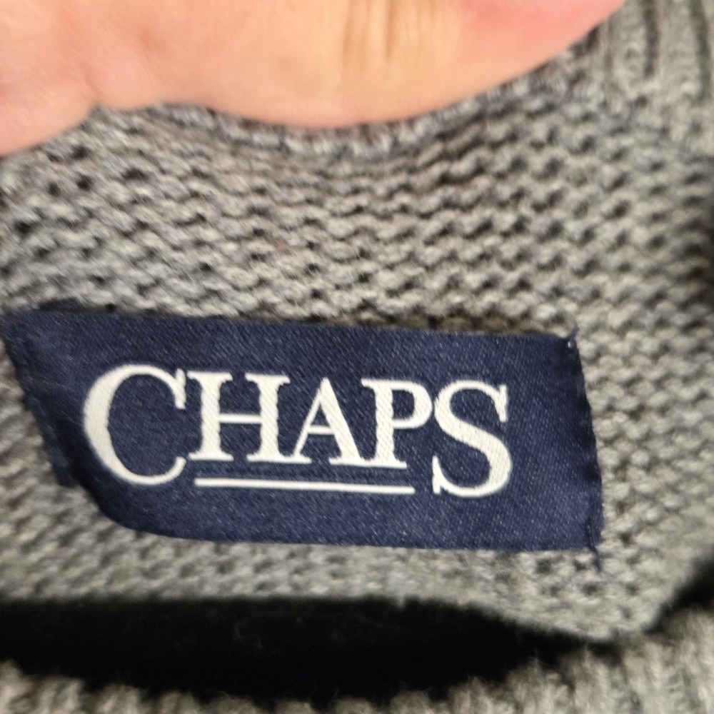 Chaps  Crewneck Chunky Sweater Men's XXL Classic Preppy Old Money Coastal Cozy - Picture 9 of 13